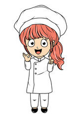 Cute Little Chef Cartoon
