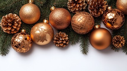 Happy New Year 2025! Realistic 3D rendering of the figures, complemented by silver gift box ribbons and Christmas decorations. This is the perfect celebratory sign for your 2025. ai generated