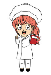Cute Little Chef Cartoon