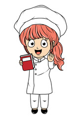 Cute Little Chef Cartoon