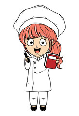 Cute Little Chef Cartoon