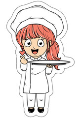 Cute Little Chef Cartoon