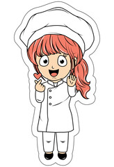 Cute Little Chef Cartoon