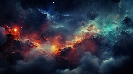 Fototapeta premium cosmic nebula background sky cloud breathtaking view milky way with vibrant a space star universe astronomy science fantasy astral mystery