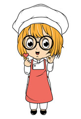 Cute Little Chef Cartoon
