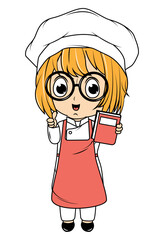 Cute Little Chef Cartoon