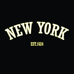 New York typography design vector, usa state shirt design vector. Jersey design vector, T-shirt design for usa