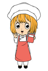 Cute Little Chef Cartoon