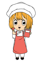 Cute Little Chef Cartoon