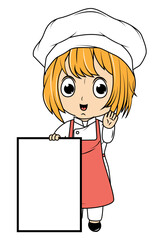 Cute Little Chef Cartoon