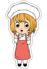 Cute Little Chef Cartoon