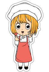 Cute Little Chef Cartoon