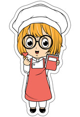 Cute Little Chef Cartoon