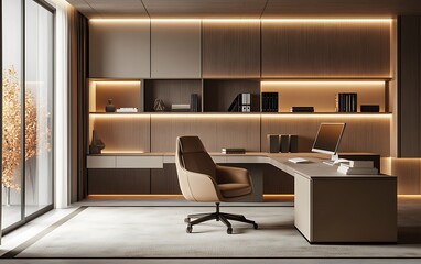 Modern Minimalist Home Office for Seamless Remote and Hybrid Work Setup