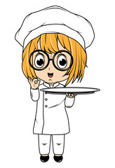 Cute Little Chef Cartoon