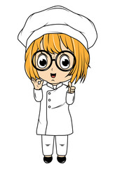 Cute Little Chef Cartoon
