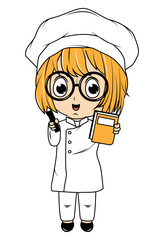 Cute Little Chef Cartoon