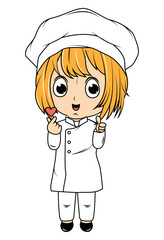 Cute Little Chef Cartoon