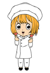 Cute Little Chef Cartoon