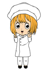 Cute Little Chef Cartoon