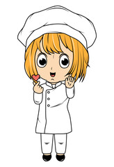 Cute Little Chef Cartoon