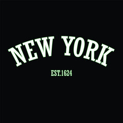 New York typography design vector, usa state shirt design vector. Jersey design vector, T-shirt design for usa