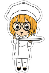 Cute Little Chef Cartoon