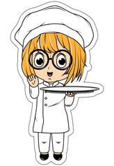 Cute Little Chef Cartoon