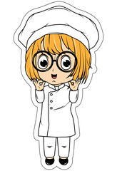 Cute Little Chef Cartoon