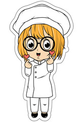 Cute Little Chef Cartoon