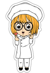 Cute Little Chef Cartoon