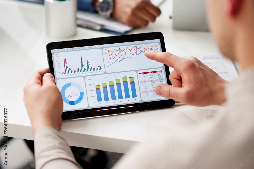 Poster Predictive Business Analytics On Tablet Computer