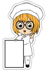 Cute Little Chef Cartoon