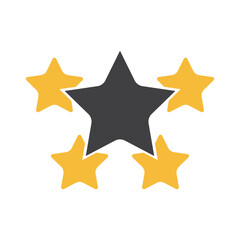 Obraz premium Four Rating Star Template Icon