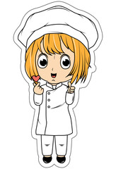 Cute Little Chef Cartoon