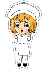 Cute Little Chef Cartoon