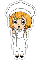 Cute Little Chef Cartoon