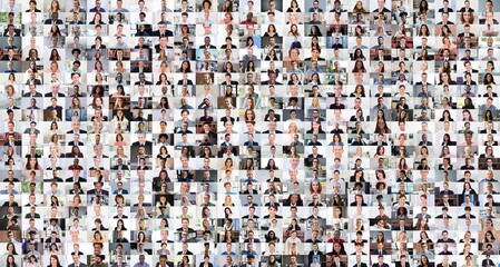 Diverse People Faces Or Avatar Portraits