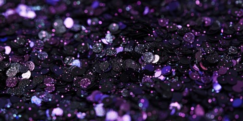 A close up of purple glitter with many small dots