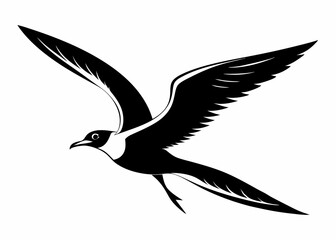 Seagull silhouette vector illustration