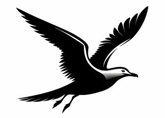 Seagull silhouette vector illustration