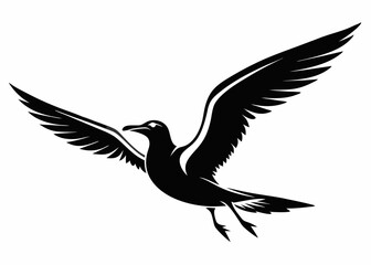 Seagull silhouette vector illustration