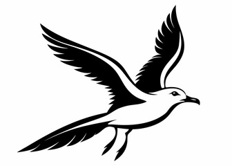 Seagull silhouette vector illustration