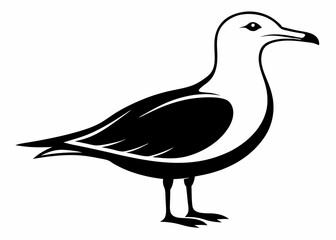 Seagull silhouette vector illustration