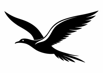 Seagull silhouette vector illustration