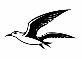 Seagull silhouette vector illustration