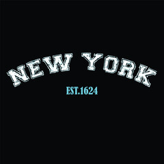 New York typography design vector, usa state shirt design vector. Jersey design vector, T-shirt design for usa