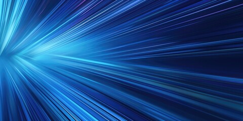 A blue and white image of a light beam with a blue background. The light beam is long and thin, and it is moving through the sky. The image has a sense of motion and energy