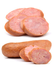 Sausage isolated on white background