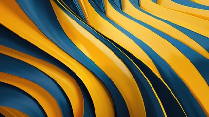 A yellow and blue striped background with a blue stripe in the middle. The stripes are wavy and the background is blurry